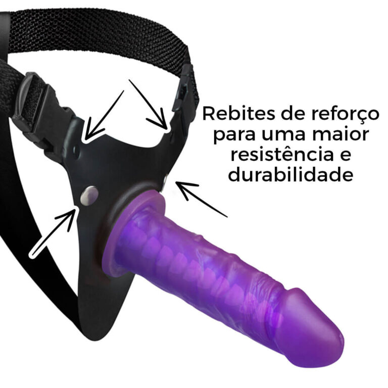 Cinta Peniana com Vértebra Colorida Roxa 15cm x 4cm - Imagem 10