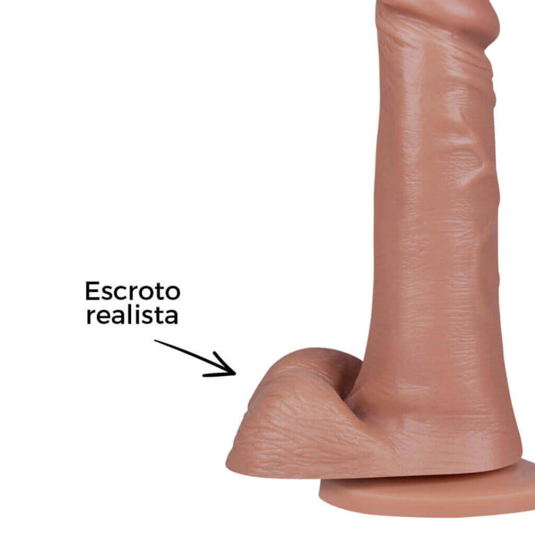 Pênis Grande 18,5cm x 4cm Bege com Escroto e Ventosa - Imagem 12