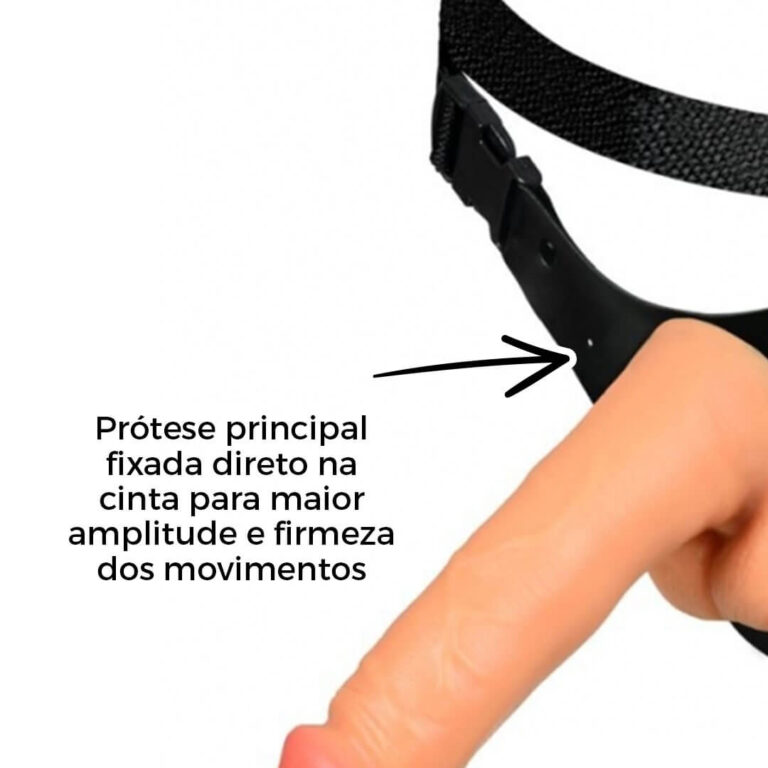 Cinta Peniana Grande 17,5cm x 4cm com Pênis e Escroto Bege - Imagem 9