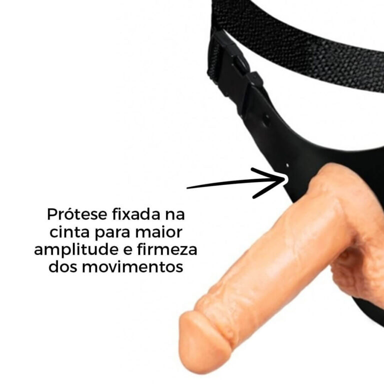 Cinta Peniana Pequena 12,5cm x 3,2cm com Pênis Bege e Escroto - Imagem 10