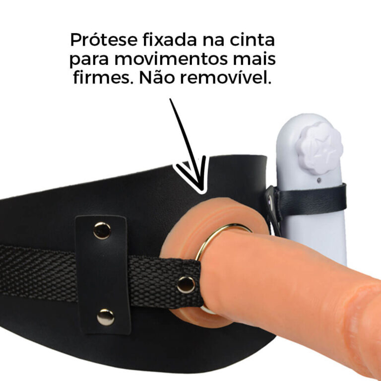 Cinta Peniana de Coxa 15cm x 4,5cm com Vibro Bege - Imagem 10