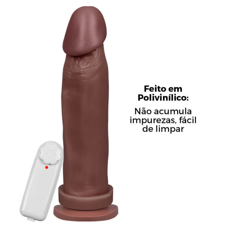 Pênis Grande 20,5cm x 5cm Marrom com Ventosa e Vibro - Imagem 13