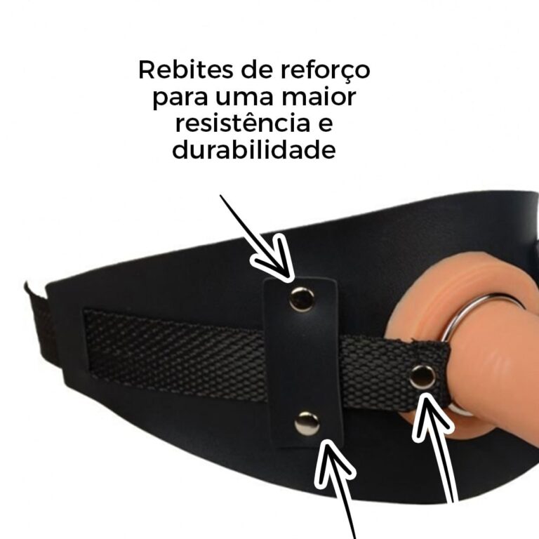 Cinta Peniana de Coxa 14,5cm x 3,6cm com Vibro Bege - Imagem 11