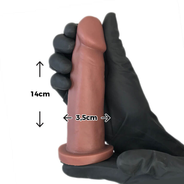 Pênis Médio 14cm x 3,5cm Marrom - Imagem 3