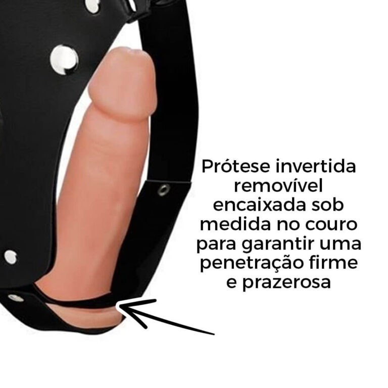 Cinta Peniana Dupla 2 Pênis 17cm x 4cm e 14cm x 3,5cm Bege - Imagem 14