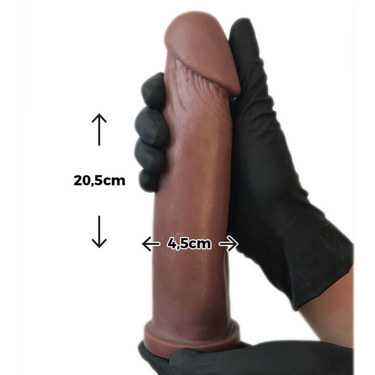 Pênis Grande 20,5cm x 4,5cm Marrom - Imagem 3