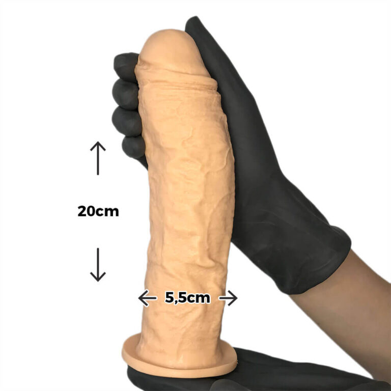 Pênis Grande 20cm x 5,5cm Bege - Imagem 3