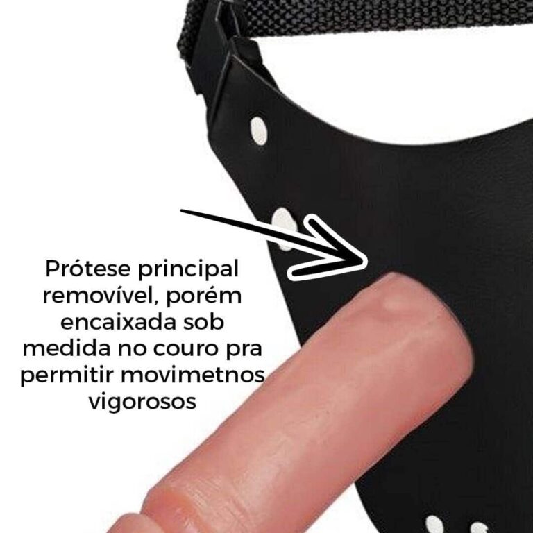 Cinta Peniana Dupla 2 Pênis 15cm x 4cm e 13cm x 3,2cm Bege - Imagem 13