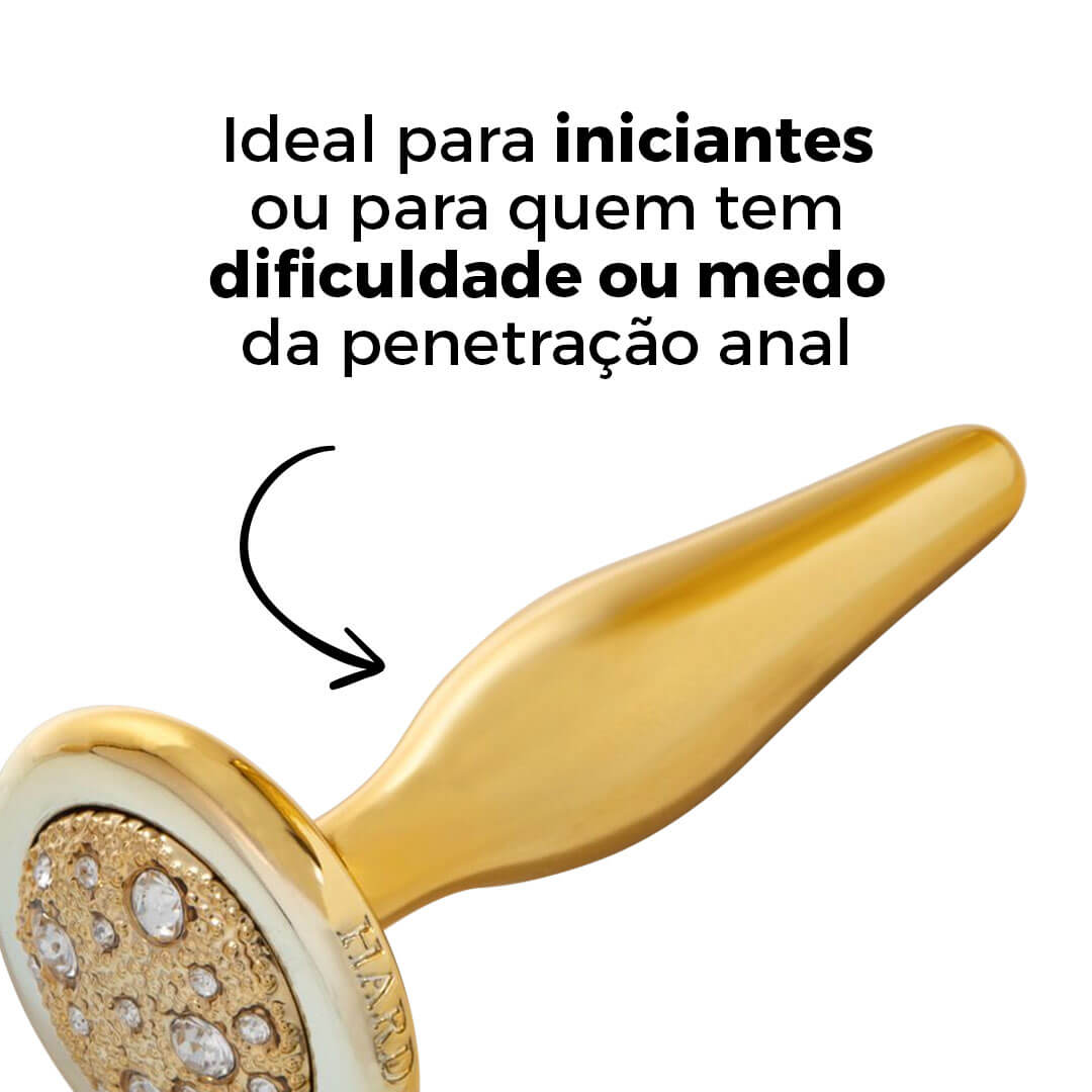 Plug Anal Fininho Dourado para Iniciantes IUPI - Feito em Metal - Imagem 8