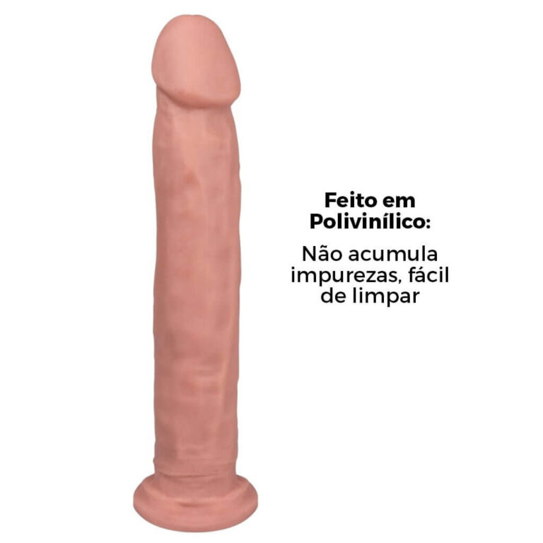 Pênis Grande 27,5cm x 5cm Bege - Imagem 8