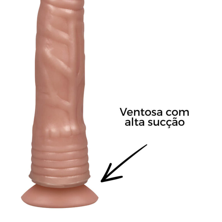 Pênis Grande 20cm x 4cm Bege com Ventosa - Imagem 8