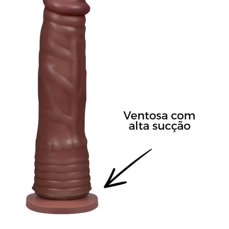 Pênis Grande 20cm x 4cm Marrom com Ventosa - Imagem 7