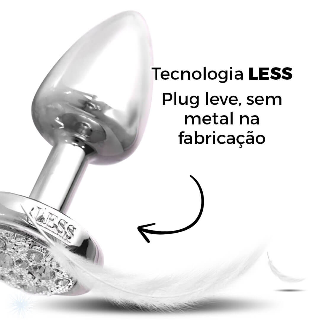 Plug Anal Leve sem Metal Pedra Prata - Pequeno Feito em ABS - Imagem 10