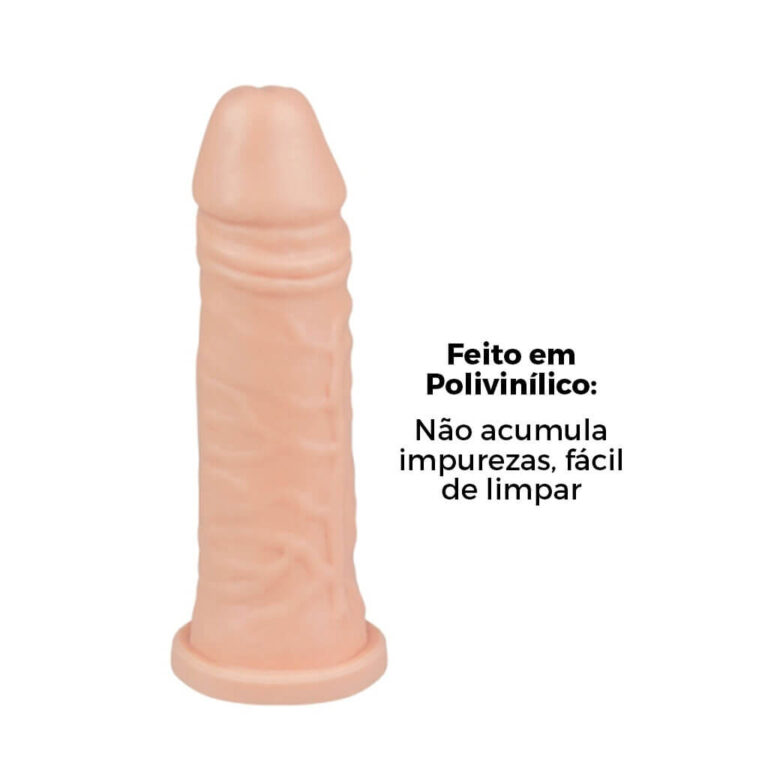 Pênis Médio 14,5cm x 3,7cm Bege - Imagem 8