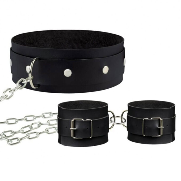Kit Coleira + Algema e Corrente com 40cm - Imagem 3
