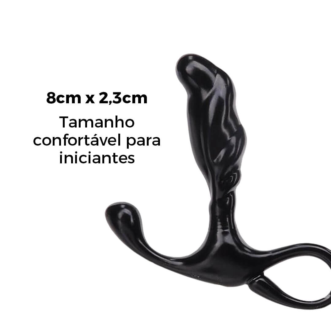 Massageador de Próstata Metal 8cm x 2,3cm Preto - Imagem 5