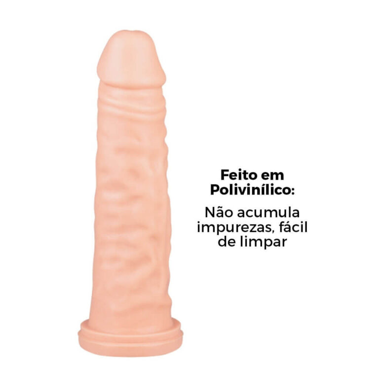 Pênis Médio 15,8cm x 3,6cm Bege - Imagem 8