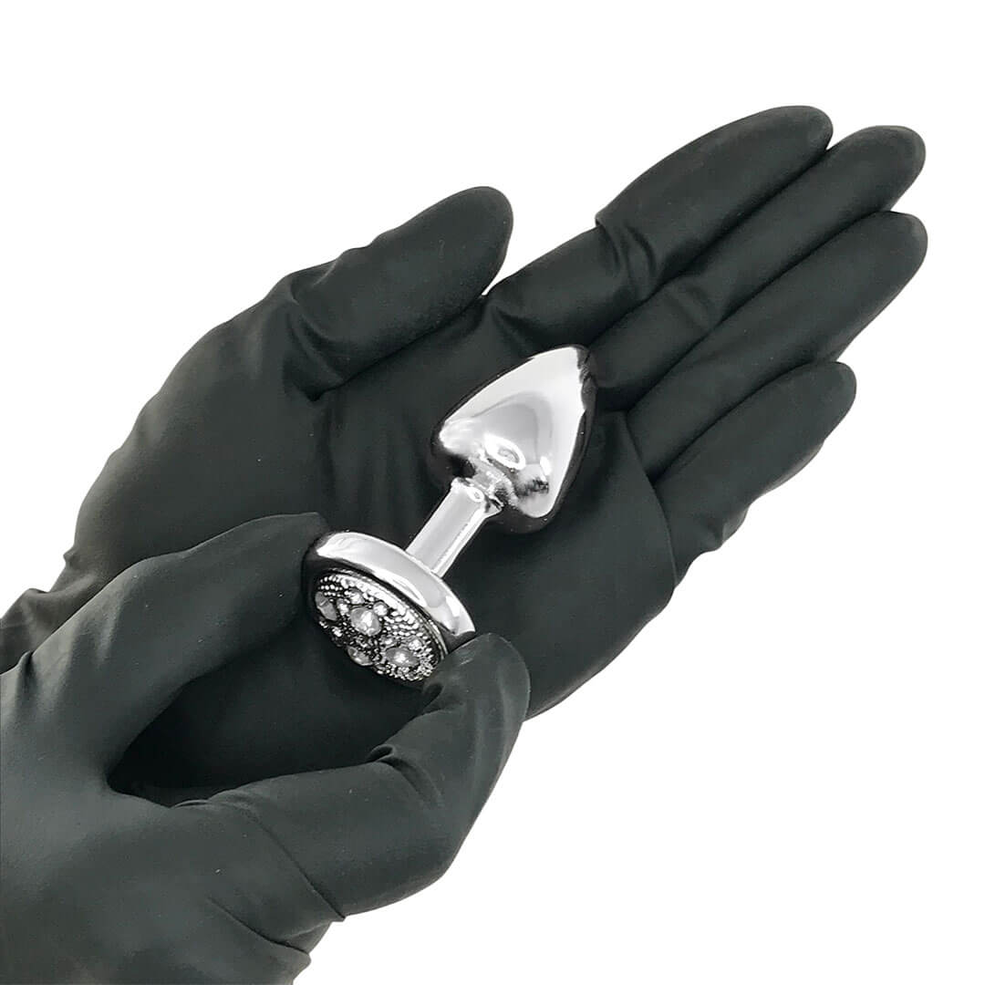 Plug Anal Leve sem Metal Pedra Prata - Pequeno Feito em ABS - Imagem 4