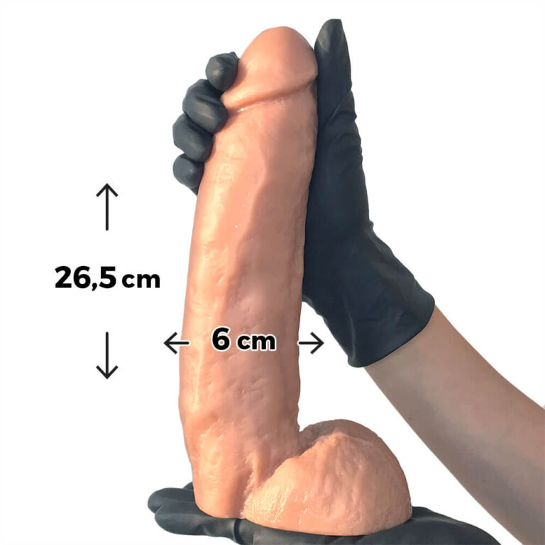 Pênis Grande 26,5cm x 6cm Bege - Imagem 3