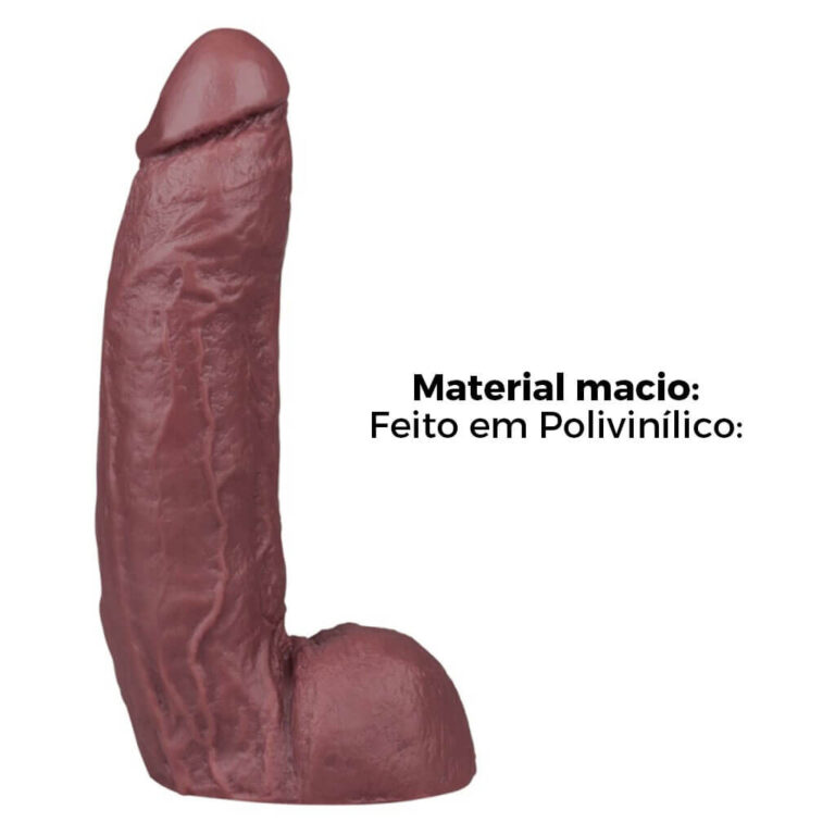 Pênis Grande 26,5cm x 6cm Marrom - Imagem 9