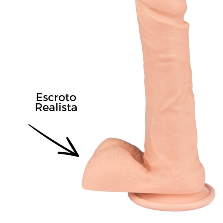 Pênis Médio 16cm x 3,5cm COM EJACULAÇÃO ARTIFICIAL Bege com Escroto - Imagem 15