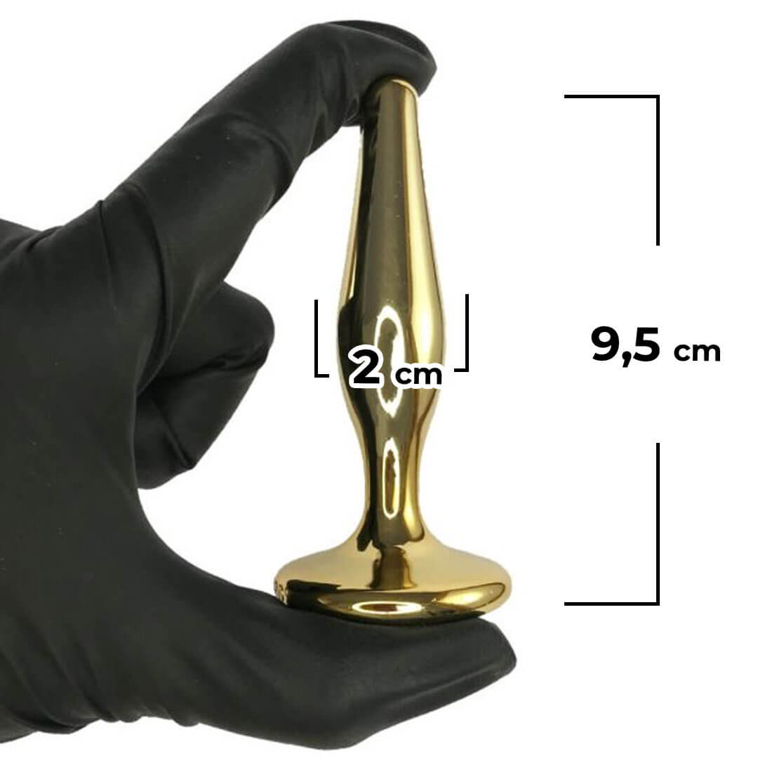 Plug Anal Fininho Dourado para Iniciantes IUPI - Feito em Metal - Imagem 3