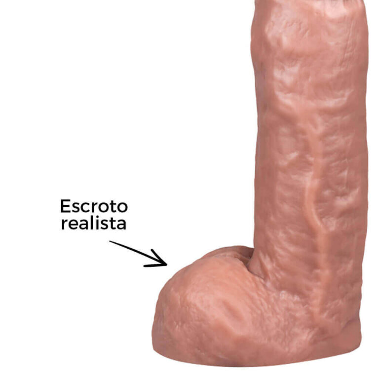 Pênis Grande 22cm x 5,3cm Bege com Escroto - Imagem 9