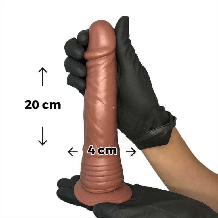 Pênis Grande 20cm x 4cm Marrom com Ventosa - Imagem 3
