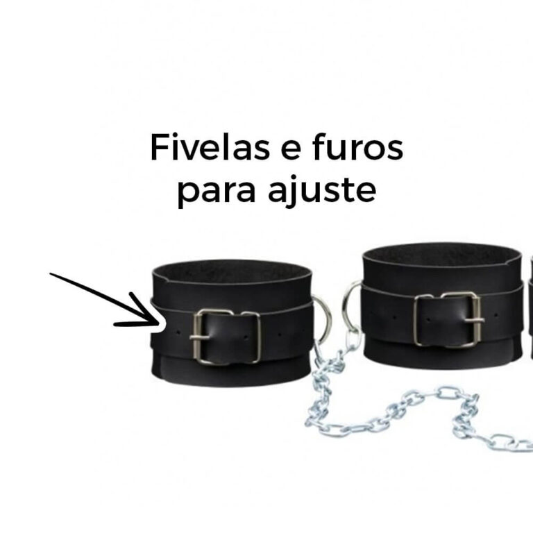 Kit Trio Algema +Tornozeleira e Corrente com 60cm - Imagem 4