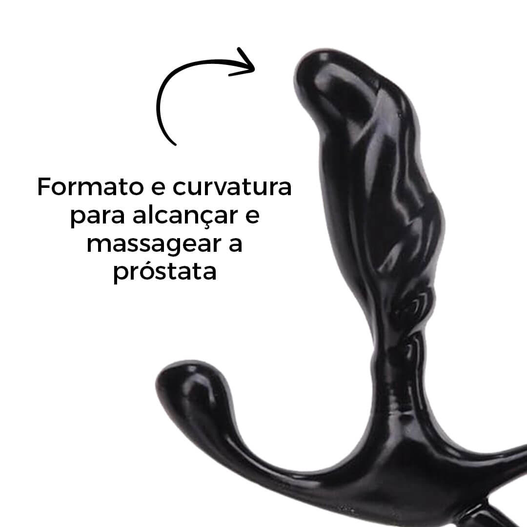 Massageador de Próstata Metal 8cm x 2,3cm Preto - Imagem 6