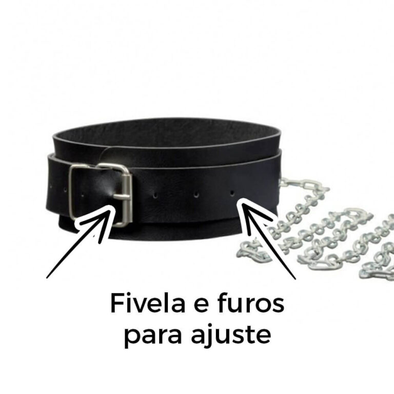 Coleira Ajustável com Corrente de 1,20m - Imagem 4