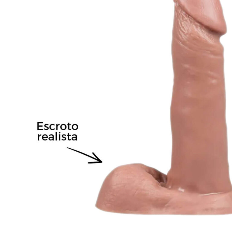 Pênis Médio 17cm x 3,5cm Bege com Escroto - Imagem 9