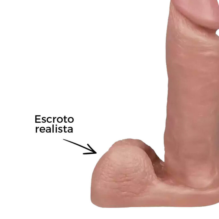 Pênis Grande 18,5cm x 4cm Bege com Escroto - Imagem 9