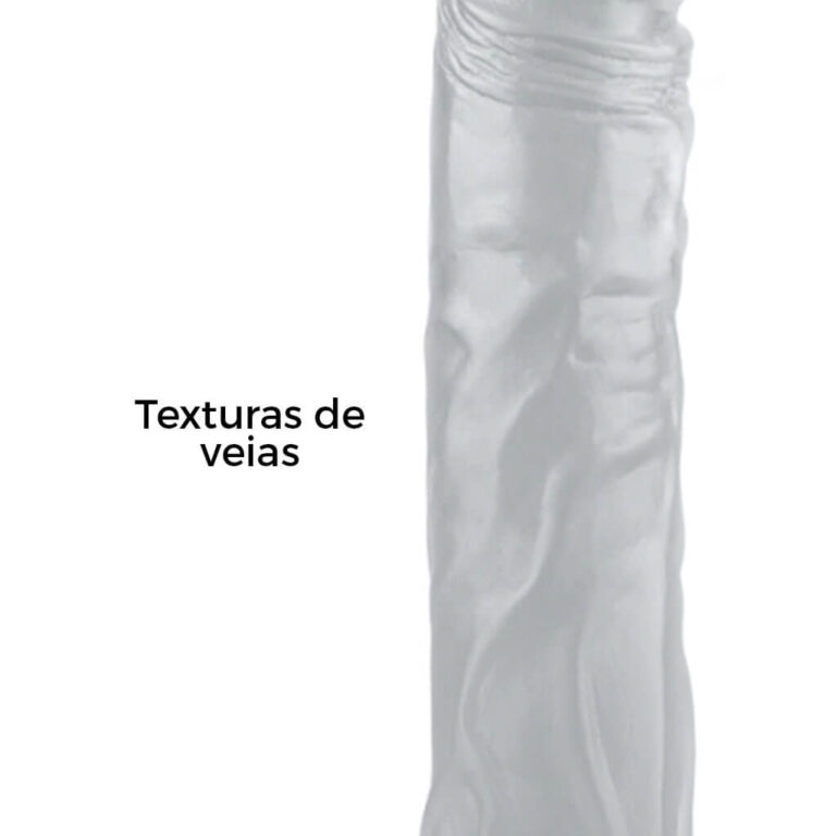 Pênis Grande 19cm x 3,8cm Colorido Transparente - Imagem 9