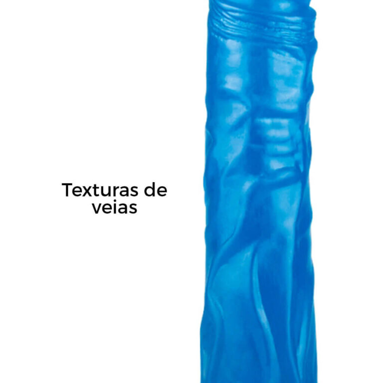 Pênis Grande 19cm x 3,8cm Colorido Azul - Imagem 9