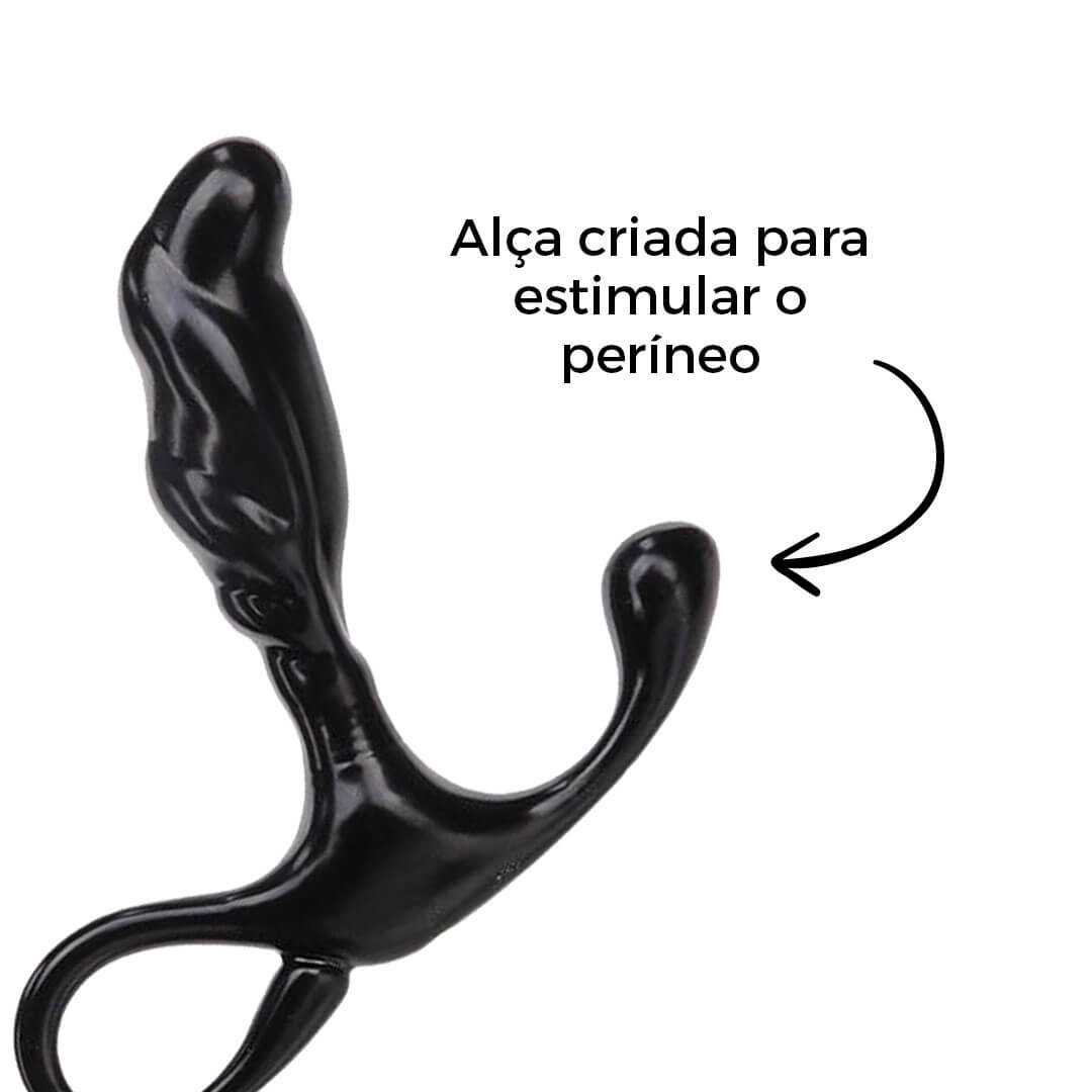 Massageador de Próstata Metal 8cm x 2,3cm Preto - Imagem 7