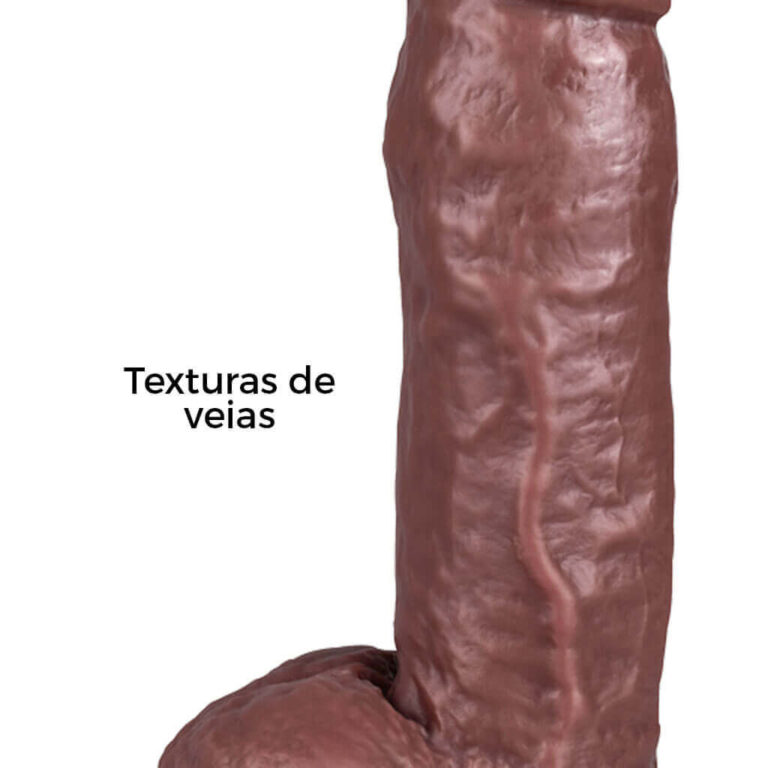 Pênis Grande 22cm x 5,3cm Marrom com Escroto - Imagem 10