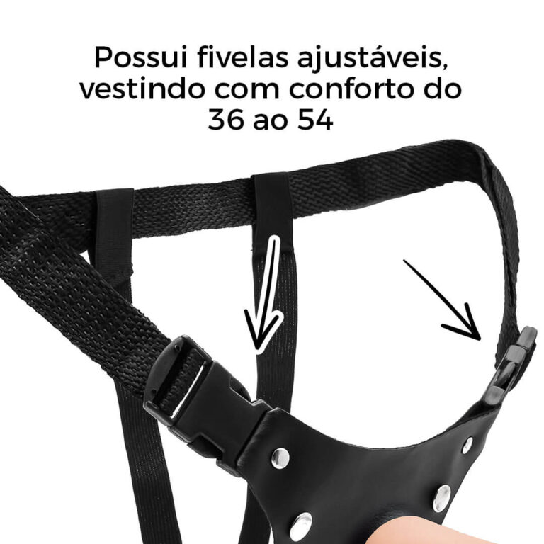 Cinta Peniana Realista Cyberskin 14,5cm x 3,5cm Bege - Imagem 10