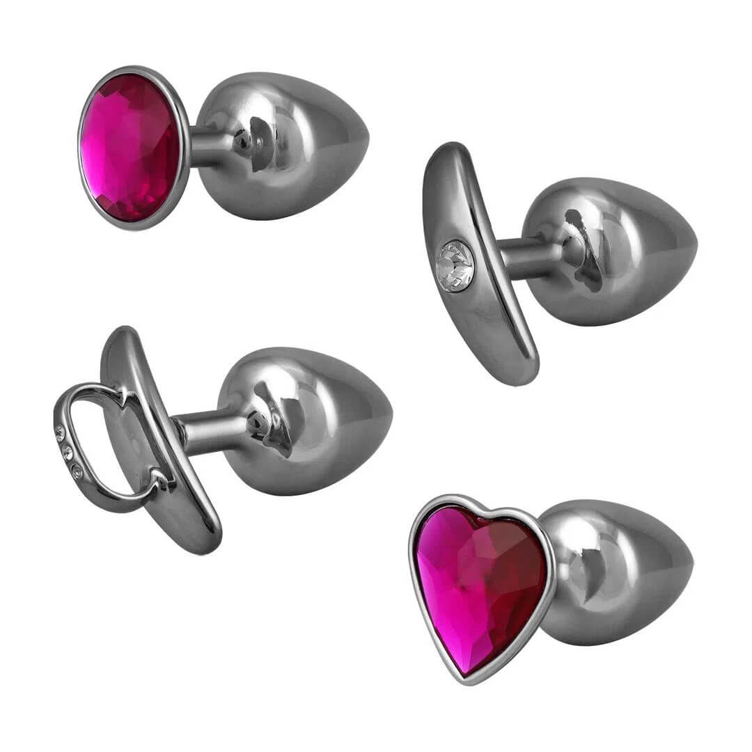 Kit Plug Anal 4 em 1 Cromado – Feito em Metal - Imagem 4