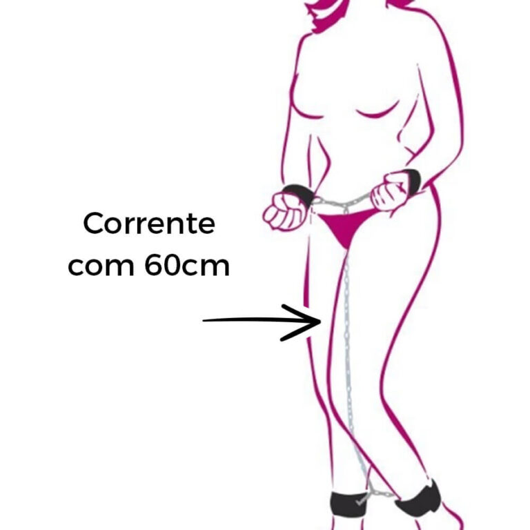 Kit Trio Algema +Tornozeleira e Corrente com 60cm - Imagem 5