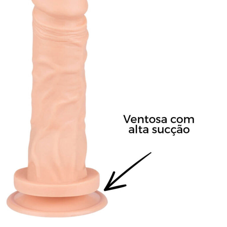 Pênis Médio 16,5cm x 3,6cm COM EJACULAÇÃO ARTIFICIAL Bege - Imagem 14