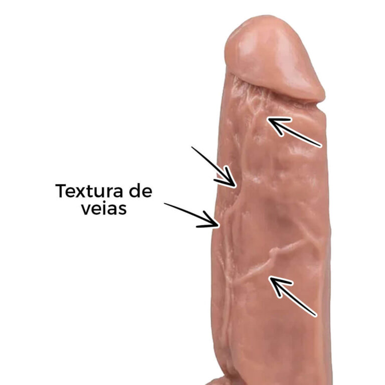 Pênis Grande 18,5cm x 4,5cm Bege com Escroto - Imagem 10