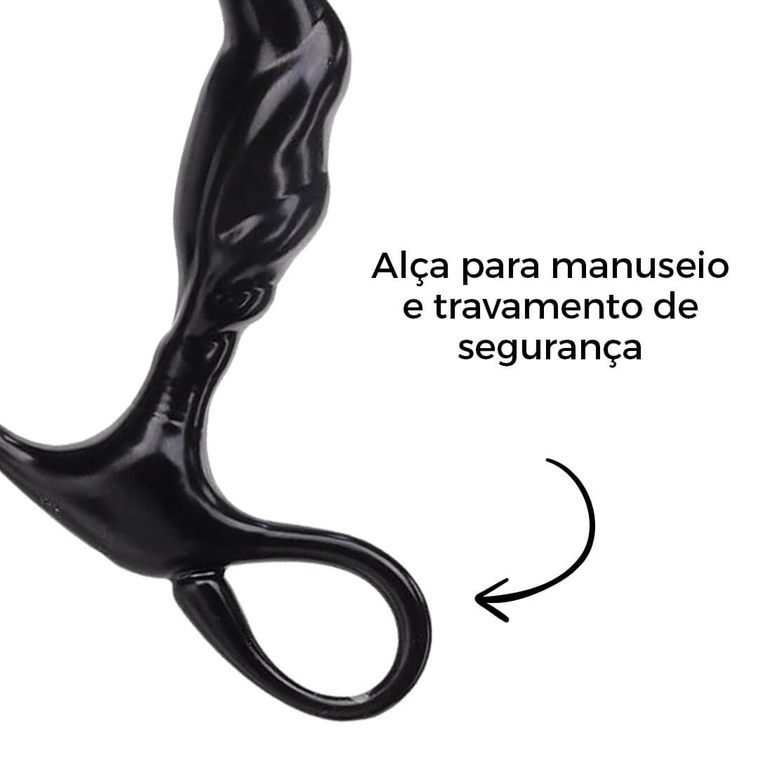 Massageador de Próstata Metal 8cm x 2,3cm Preto - Imagem 8
