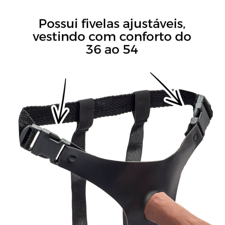 Cinta Peniana Realista Cyberskin 14cm x 2,5cm Marrom - Imagem 10