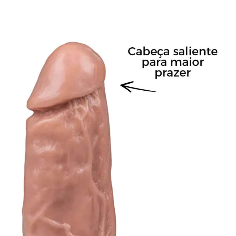 Pênis Grande 18,5cm x 4,5cm Bege com Escroto - Imagem 11