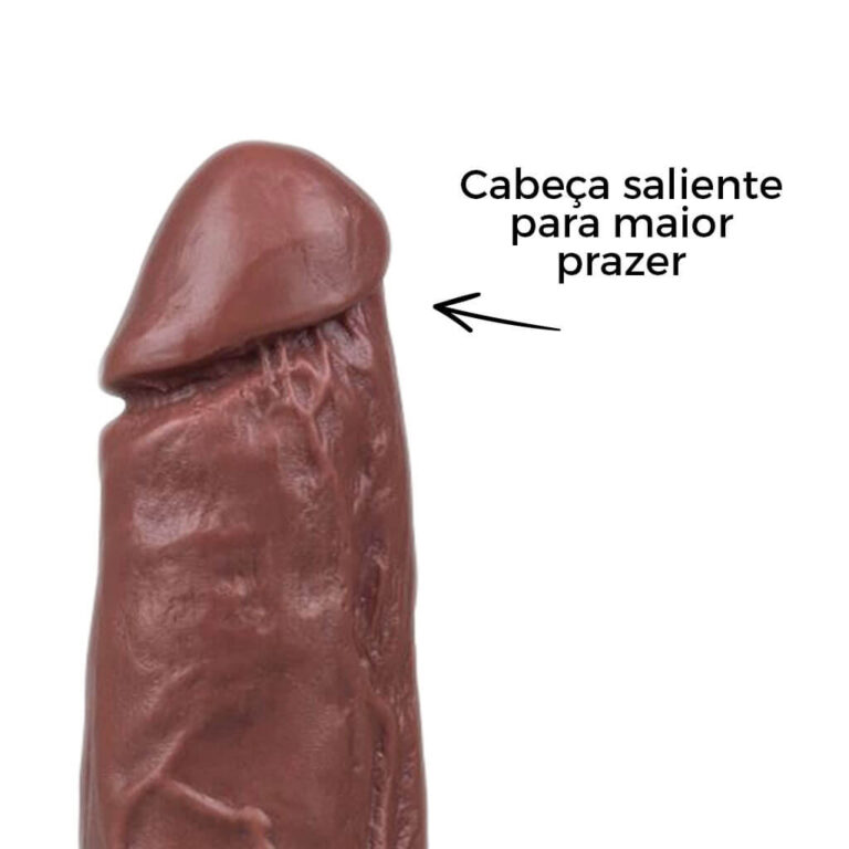 Pênis Grande 18,5cm x 4,5cm Marrom com Escroto - Imagem 11