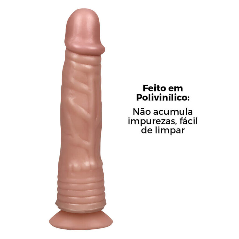 Pênis Grande 20cm x 4cm Bege com Ventosa - Imagem 11