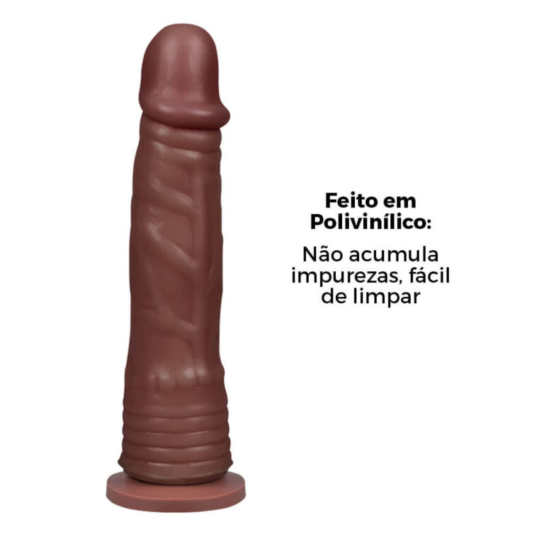 Pênis Grande 20cm x 4cm Marrom com Ventosa - Imagem 10