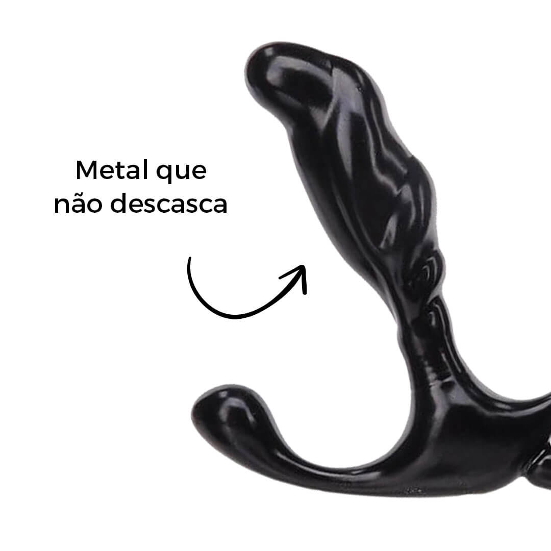 Massageador de Próstata Metal 8cm x 2,3cm Preto - Imagem 10