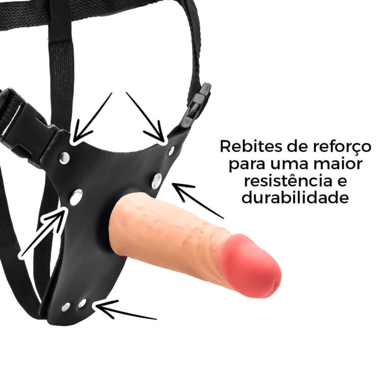 Cinta Peniana Realista Cyberskin 13cm x 3,5cm Bege - Imagem 12